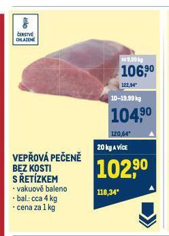 Makro Vepřová pečeně bez kosti nabídka