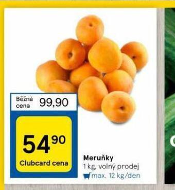 Tesco Meruňky nabídka