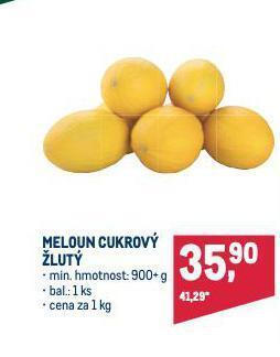 Makro Meloun cukrový žlutý nabídka