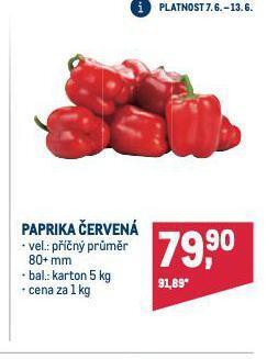 Makro Paprika nabídka