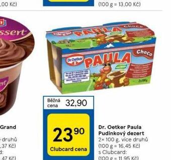 Tesco Dr. oetker paula pudinkový dezert nabídka