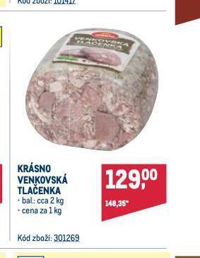 Makro Krásno venkovská tlačenka nabídka