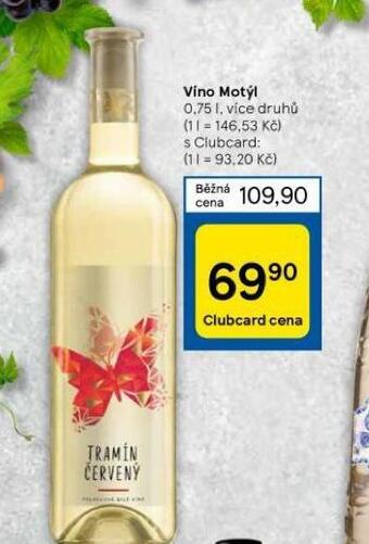 Tesco Víno motýl nabídka