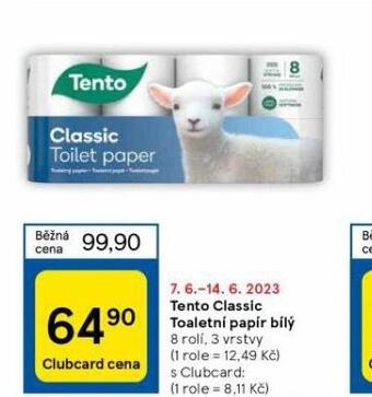 Tesco Tento toaletní papír nabídka