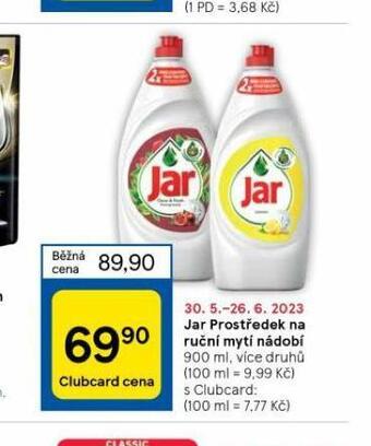 Tesco Jar prostředek na nádobí nabídka