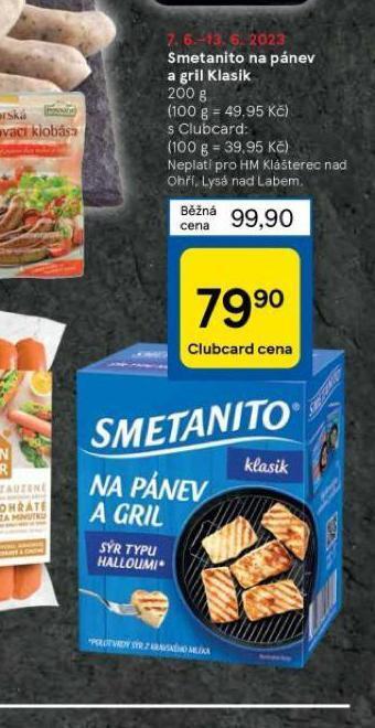 Tesco Smetanito na pánev a gril klasik nabídka