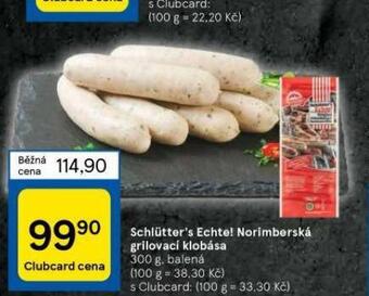 Tesco Schlütter´s echt! norimberská grilovací klobása nabídka
