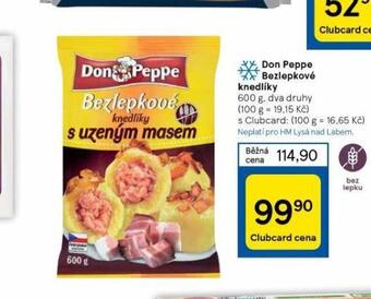 Tesco Don peppe bezlepkové knedlíky nabídka