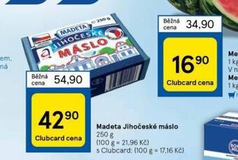 Tesco Madeta jihočeské máslo nabídka