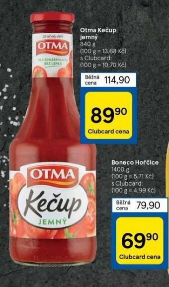 Tesco Otma kečup jemný nabídka