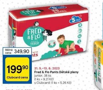 Tesco Fred & flo dětské pleny nabídka