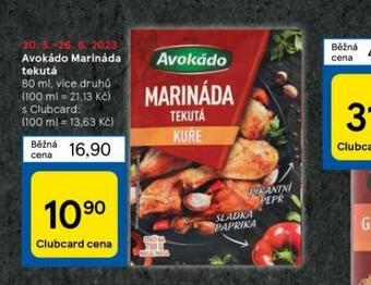 Tesco Avokádo marináda tekutá nabídka