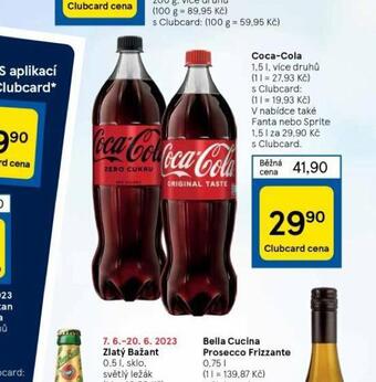 Tesco Coca cola, fanta, sprite nabídka