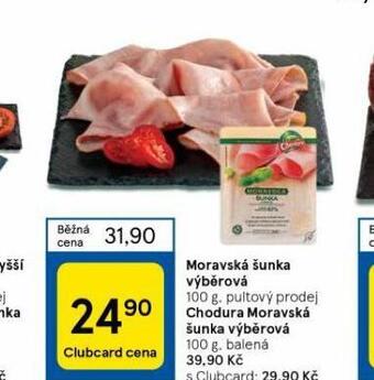 Tesco Moravská šunka výběrová nabídka