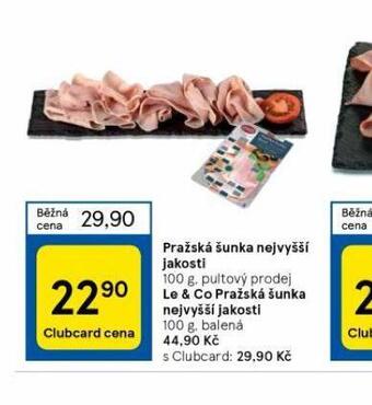 Tesco Pražská šunka nejvyšší jakosti nabídka