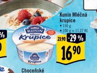 Albert Kunín mléčná krupice nabídka