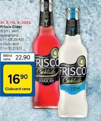 Tesco Frisco cider nabídka