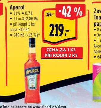 Albert Aperol nabídka