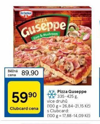 Tesco Pizza guseppe nabídka