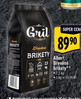Albert Dřevěné brikety nabídka