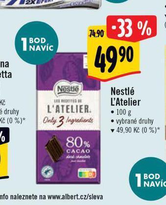 Albert Nestlé l'atelier dezert nabídka