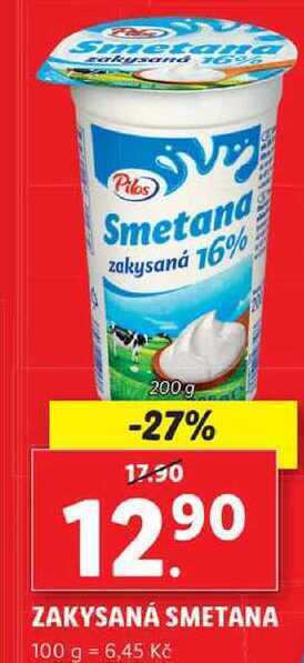 Lidl Zakysaná smetana, 200 g nabídka