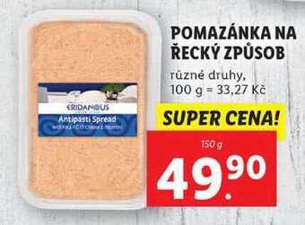 Lidl Pomazánka na řecký způsob, 150 g nabídka