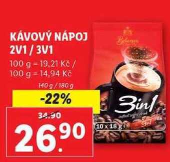 Lidl Kávový nápoj 2v1/3v1, 140 g/180 g nabídka