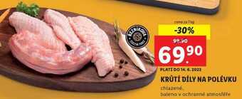 Lidl Krůtí díly na polévku, cena za 1 kg nabídka