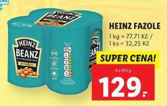 Lidl Heinz fazole, 4x 415 g nabídka