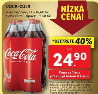Lidl Coca-cola, 1,5 l nabídka