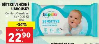 Lidl Dětské vlhčené ubrousky, 80 ks nabídka
