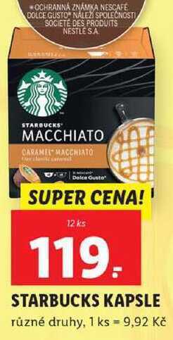 Lidl Starbucks kapsle, 12 ks nabídka