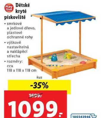 Lidl Dětské kryté pískoviště nabídka