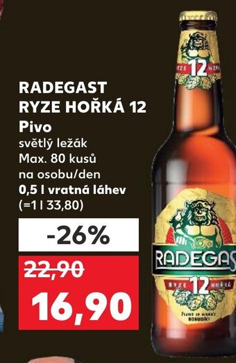 Kaufland RADEGAST RYZE HOŘKÁ 12 Pivo nabídka