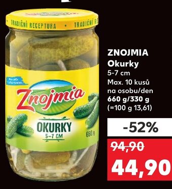 Kaufland ZNOJMIA Okurky nabídka