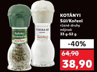Kaufland KOTÁNYI Sůl/Koření nabídka