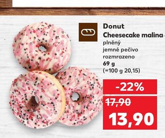 Kaufland Donut Cheesecake malina- nabídka