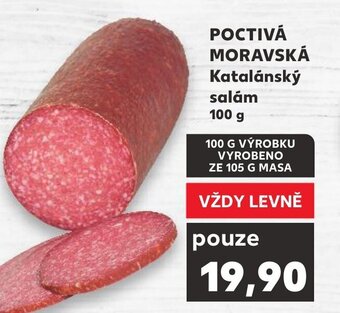 Kaufland POCTIVÁ MORAVSKÁ Katalánský salám nabídka