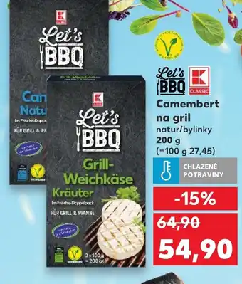 Kaufland Let's BBQ Camembert na gril nabídka