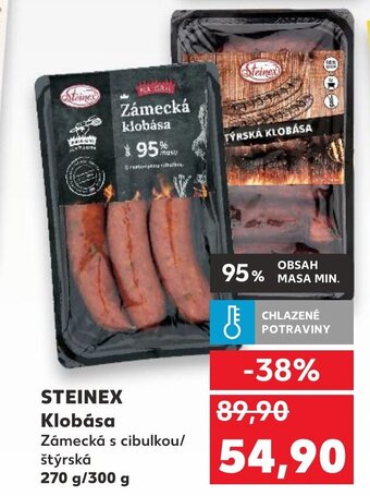 Kaufland STEINEX Klobása nabídka