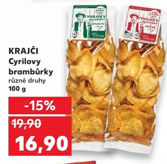 Kaufland KRAJČI Cyrilovy brambůrky nabídka