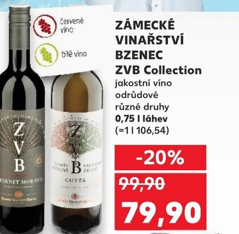 Kaufland ZÁMECKÉ VINAŘSTVÍ BZENEC ZVB Collection nabídka