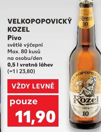 Kaufland VELKOPOPOVICKÝ KOZEL Pivo nabídka