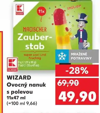 Kaufland WIZARD Ovocný nanuk s polevou nabídka