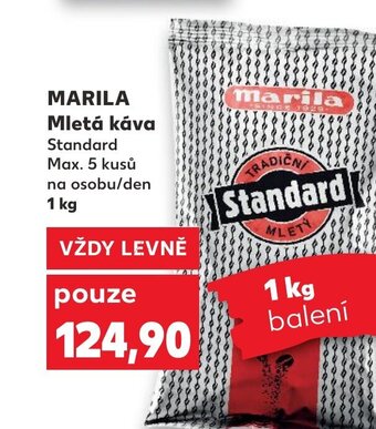 Kaufland MARILA Mletá káva nabídka
