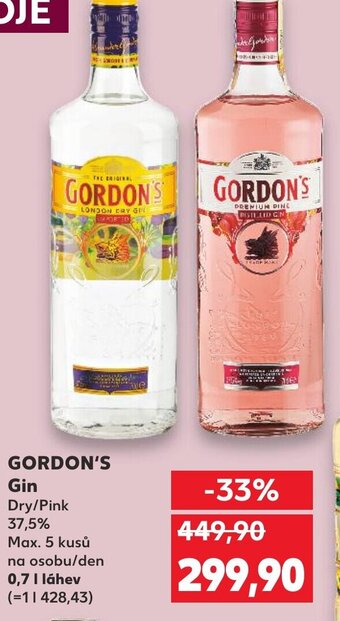 Kaufland GORDON'S Gin nabídka