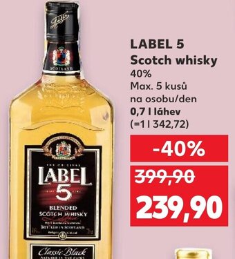 Kaufland LABEL 5 Scotch whisky nabídka