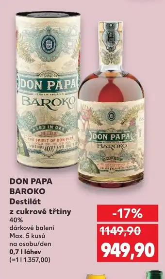DON PAPA BAROKO Destilát z cukrové třtiny