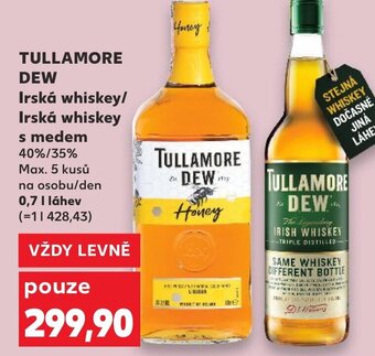 Kaufland TULLAMORE DEW Irská whiskey/ Irská whiskey s medem nabídka